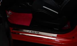 Хром накладки на пороги НатаНика PREMIUM для Fiat Abarth 500 2008+