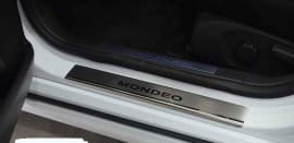 Хром накладки на пороги НатаНика PREMIUM для Ford Mondeo V 5D 2014+