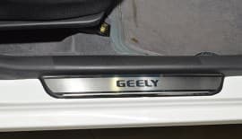 Хром накладки на пороги НатаНика PREMIUM для Geely MK Sedan 2006-2014