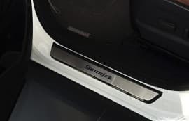 Хром накладки на пороги НатаНика PREMIUM для Hyundai Santa Fe 3 2012-2018