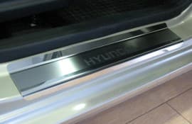 Хром накладки на пороги НатаНика PREMIUM для Hyundai I10 2007-2012 NataNiko