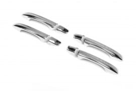 Хром накладки на ручки Carmos из нержавейки для Seat Leon 2013-2020 Хром ручек Сеат Леон 4шт Carmos
