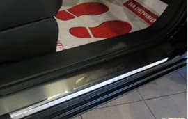 Хром накладки на пороги НатаНика PREMIUM для Kia Carens 4 2012-2019