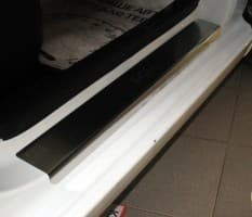 Хром накладки на пороги НатаНика PREMIUM для Kia RIO 3 Hatchback 2011-2017