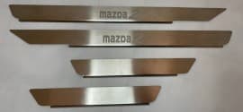Хром накладки на пороги НатаНика PREMIUM для Mazda 2 I 2002-2007