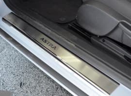 Хром накладки на пороги НатаНика PREMIUM для Opel Astra J GTC 2011-2015