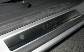 Хром накладки на пороги НатаНика PREMIUM для Opel Zafira B 2005-2011