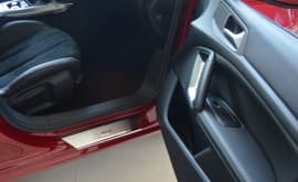 Хром накладки на пороги НатаНика PREMIUM для Peugeot 308 II 2013-2017