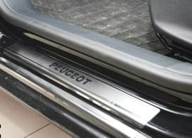 Хром накладки на пороги НатаНика PREMIUM для Peugeot 208 / 208 FL 5D 2012-2019