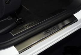 Хром накладки на пороги НатаНика PREMIUM для Peugeot 5008 II 2020+ NataNiko