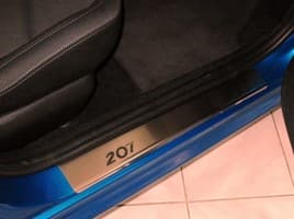 Хром накладки на пороги НатаНика PREMIUM для Peugeot 207 5D 2006-2012 NataNiko