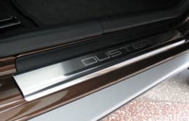 Хром накладки на пороги НатаНика PREMIUM для Dacia Duster I 2010-2018