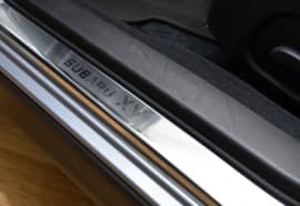 Хром накладки на пороги НатаНика PREMIUM для Subaru XV 2011-2017 NataNiko