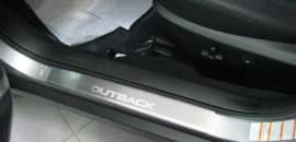 Хром накладки на пороги НатаНика PREMIUM для Subaru OUTBACK IV 2009-2014 NataNiko