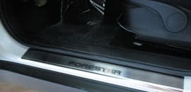Хром накладки на пороги НатаНика PREMIUM для Subaru FORESTER III 2008-2012