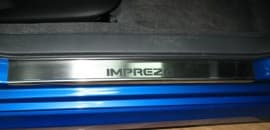 Хром накладки на пороги НатаНика PREMIUM для Subaru IMPREZA III 2007-2011