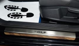Хром накладки на пороги НатаНика PREMIUM для Volkswagen Golf 7 2012-2020 NataNiko