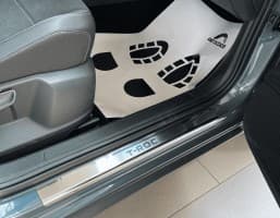 Хром накладки на пороги НатаНика PREMIUM для Volkswagen T-Roc 2018+