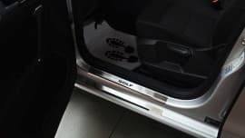 Хром накладки на пороги НатаНика PREMIUM для Volkswagen Golf Sportsvan 2014+ NataNiko