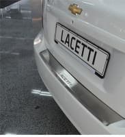 Хром накладка на бампер с загибом НатаНика PREMIUM для Chevrolet Lacetti Sedan 4D 2002-2013