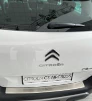Хром накладка на бампер с загибом НатаНика PREMIUM для Citroen C3 Aircross 2018+