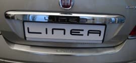 Хром накладка на бампер с загибом НатаНика PREMIUM для Fiat Linea FL 2012+