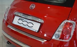 Хром накладка на бампер с загибом НатаНика PREMIUM для Fiat 500 2007+ NataNiko