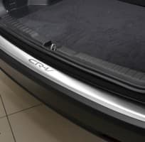Хром накладка на бампер с загибом НатаНика PREMIUM для Honda CR-V IV 2012-2016