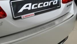 Хром накладка на бампер с загибом НатаНика PREMIUM для Honda Accord 9 2012-2017