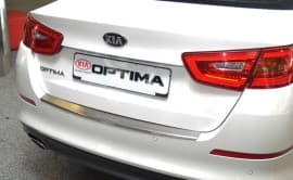 Хром накладка на бампер с загибом НатаНика PREMIUM для Kia OPTIMA 3 FL 2013-2015