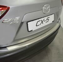 Хром накладка на бампер с загибом НатаНика PREMIUM для Mazda CX-5 2011-2017
