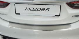 Хром накладка на бампер с загибом НатаНика PREMIUM для Mazda 6 III / 6 III FL 4D 2012-2018