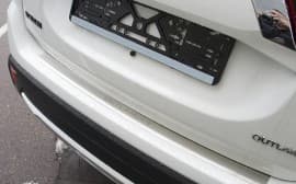 Хром накладка на бампер с загибом НатаНика PREMIUM для Mitsubishi Outlander 3 FL 2014-2020