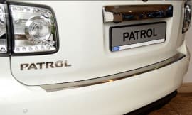 Хром накладка на бампер с загибом НатаНика PREMIUM для Nissan Patrol Y62 VI 2010+