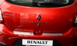 Хром накладка на бампер с загибом НатаНика PREMIUM для Renault Sandero II 2012-2020