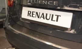 Хром накладка на бампер с загибом НатаНика PREMIUM для Renault Fluence 2009-2014 NataNiko