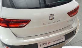 Хром накладка на бампер с загибом НатаНика PREMIUM для Seat LEON III / LEON ST 2012-2020