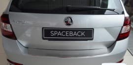 Хром накладка на бампер с загибом НатаНика PREMIUM для Skoda Spaceback 2013+