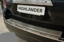 Хром накладка на бампер с загибом НатаНика PREMIUM для Toyota Highlander II 2007-2013