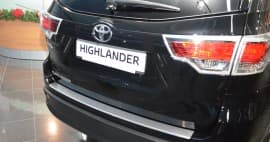 Хром накладка на бампер с загибом НатаНика PREMIUM для Toyota Highlander III 2013-2020 NataNiko