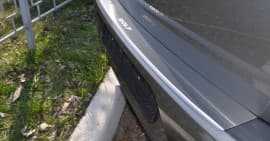 Хром накладка на бампер с загибом НатаНика PREMIUM для Volkswagen Golf 7 5D 2012-2020