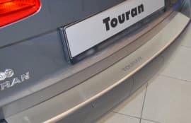 Хром накладка на бампер с загибом НатаНика PREMIUM для Volkswagen TOURAN II 2010-2015