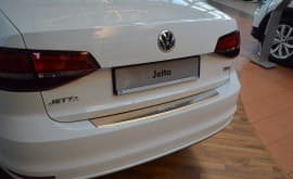 Хром накладка на бампер с загибом НатаНика PREMIUM для Volkswagen Jetta 6 2010-2014