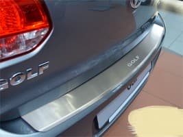 Хром накладка на бампер с загибом НатаНика PREMIUM для Volkswagen Golf 6 5D 2008-2012