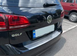 Хром накладка на бампер с загибом НатаНика PREMIUM для Volkswagen Golf 7 VARIANT 2012-2020
