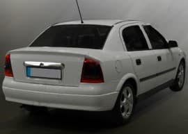 Хром накладка над номером Omsa Line из нержавейки для Opel Astra G classic 1998-2012 Планка над номером Опель Астра G 1шт Omsa