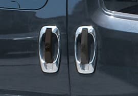 Хром окантовка дверных ручек Omsa Line из нержавейки для Opel Combo 2012-2018 Хром окантовка ручек Опель Комбо 4шт Omsa