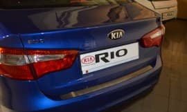 Хром накладка на бампер НатаНика PREMIUM для Kia RIO 3 Sedan 4D 2011-2017