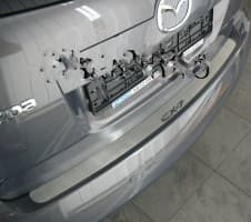Хром накладка на бампер НатаНика PREMIUM для Mazda CX-7 2006-2012
