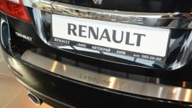 Хром накладка на бампер НатаНика PREMIUM для Renault Latitude 2010-2015 NataNiko
